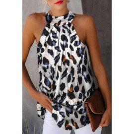 Animal Print Longline Flowy Tank Top