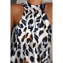 Animal Print Longline Flowy Tank Top