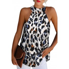 Animal Print Longline Flowy Tank Top