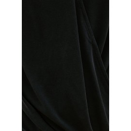 Black Surplice V Neck Tank