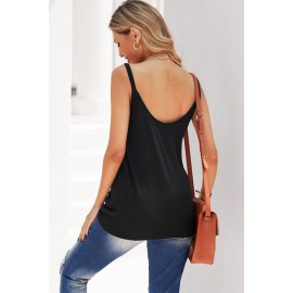 Black Knitted Tank Top