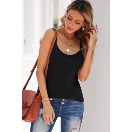 Black Knitted Tank Top