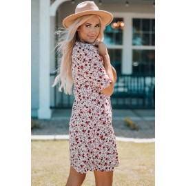 Puff Sleeve A-line Floral Print Mini Dress