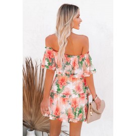 Off The Shoulder Ruffle Floral Dress